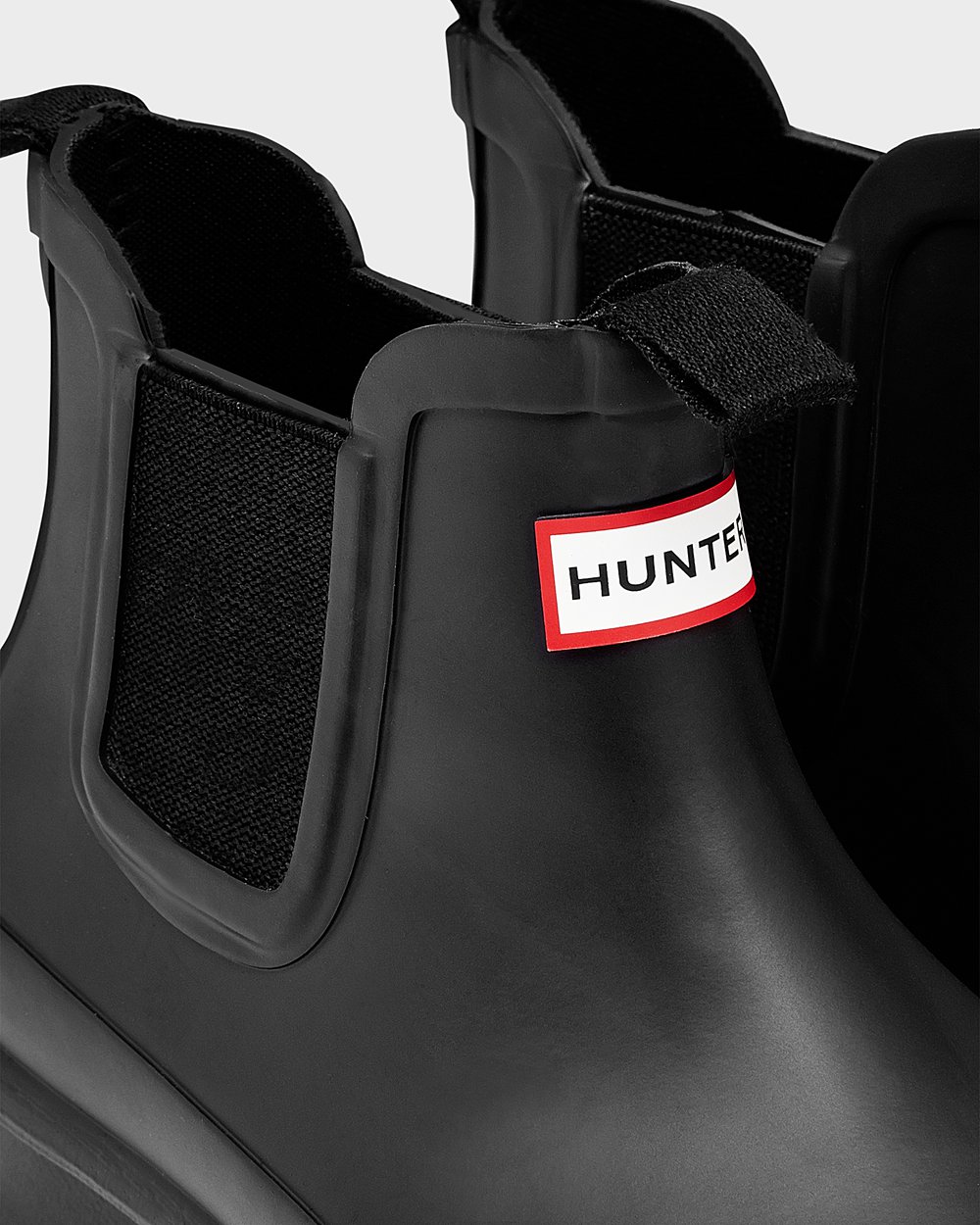 Hunter Original Big Chelsea Boots - Clearance Sale Kids Black - KTFIBD324